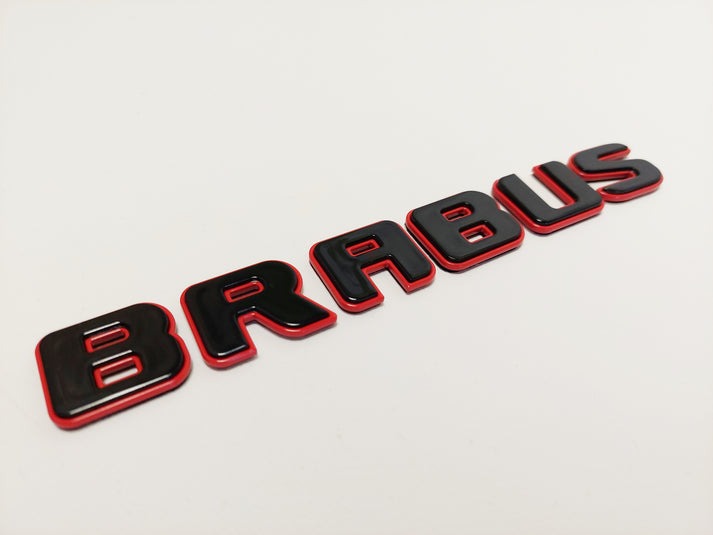 Brabus Rear Emblem Red and Black Badge for Mercedes-Benz Cars