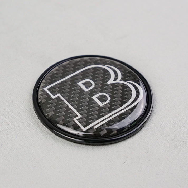 Metal Carbon Gray Brabus Badge Logo Emblem 55mm for Hood Trunk Mercedes-Benz G-Wagon G-Class W463 W463A