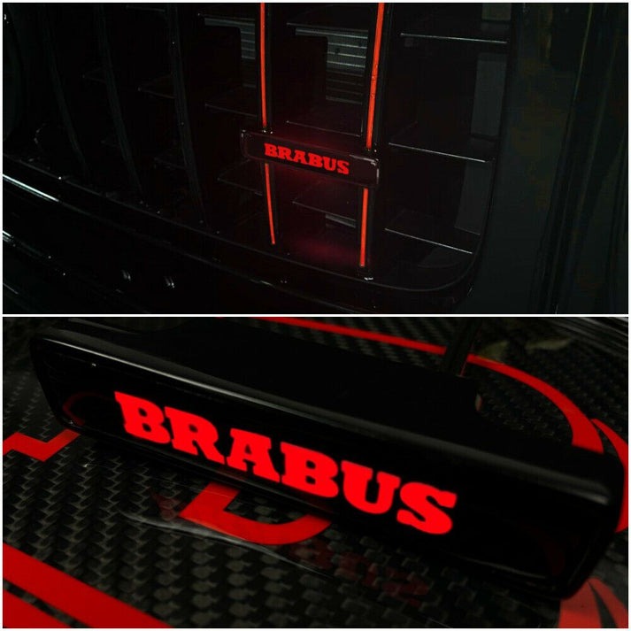 Brabus LED Grill Red Badge Grille Emblem Logo for Mercedes W463A G Wagon G63 G500 G55