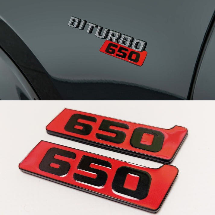 Metal Brabus 650 Fender Emblems Logo Badge for Mercedes-Benz W463 G-Class