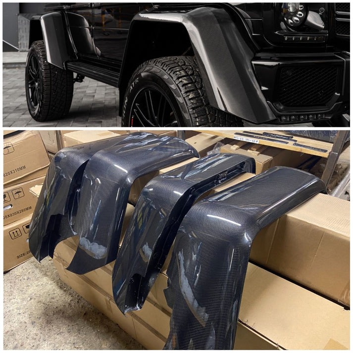 Mercedes-Benz G-Wagon W463 Brabus 4x4 Squared Carbon Fiber Wide Fender Flares