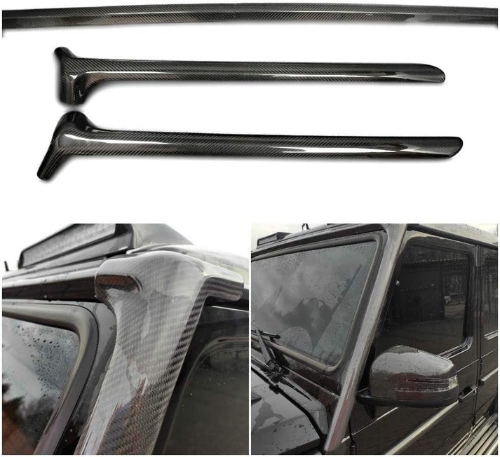 Mercedes-Benz G-Wagon W463 Carbon Fiber Windscreen Frame Trim A-Pillar Covers