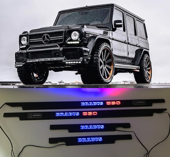 Mercedes-Benz W463 G-Class Brabus 850 Matte Black LED Door Sills Set 4 pcs