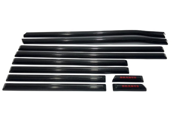 Carbon Fiber Side Moldings with Insertions Complete Set Brabus W463