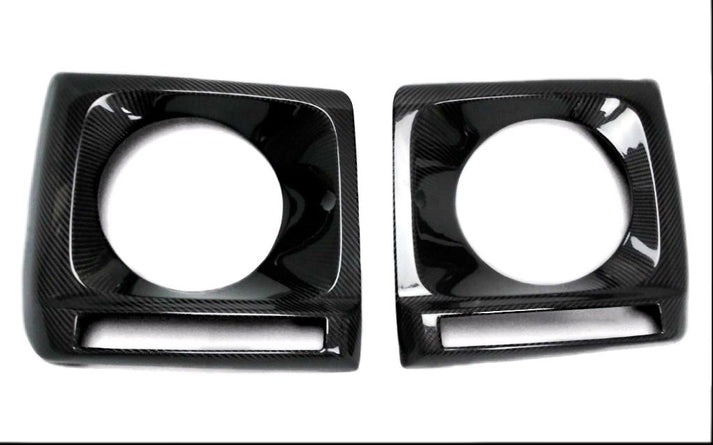 Mercedes-Benz W463 G-Wagon Carbon Fiber Front Headlight Covers Set