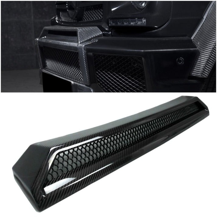 Carbon Fiber Front AMG Bumper Upper Attachment for Mercedes-Benz W463 G-Wagon