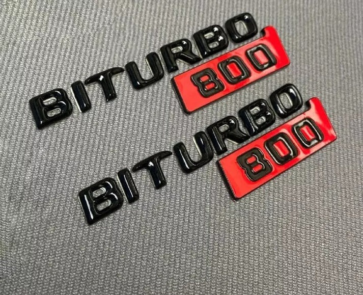 Mercedes S E C G GT Brabus Biturbo 800 Metal Emblem Logo Badges Set