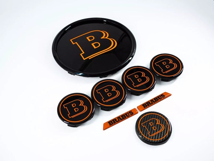 Orange Set of Badges Emblems for Mercedes G Wagon GLE GLS 2019+