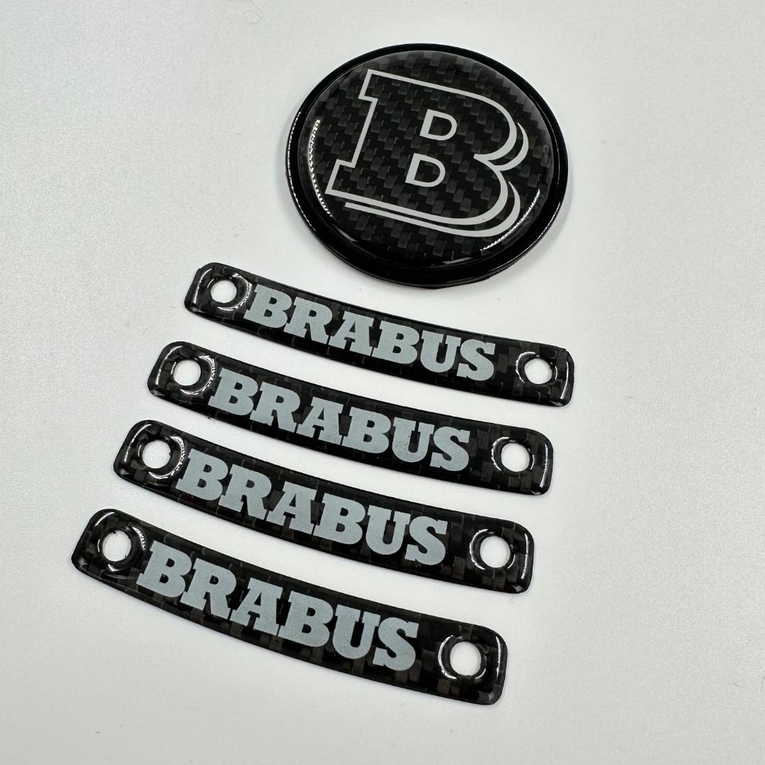 Brabus Grey Badge Logo Emblem Set for Mercedes-Benz W463A W464 G-Class