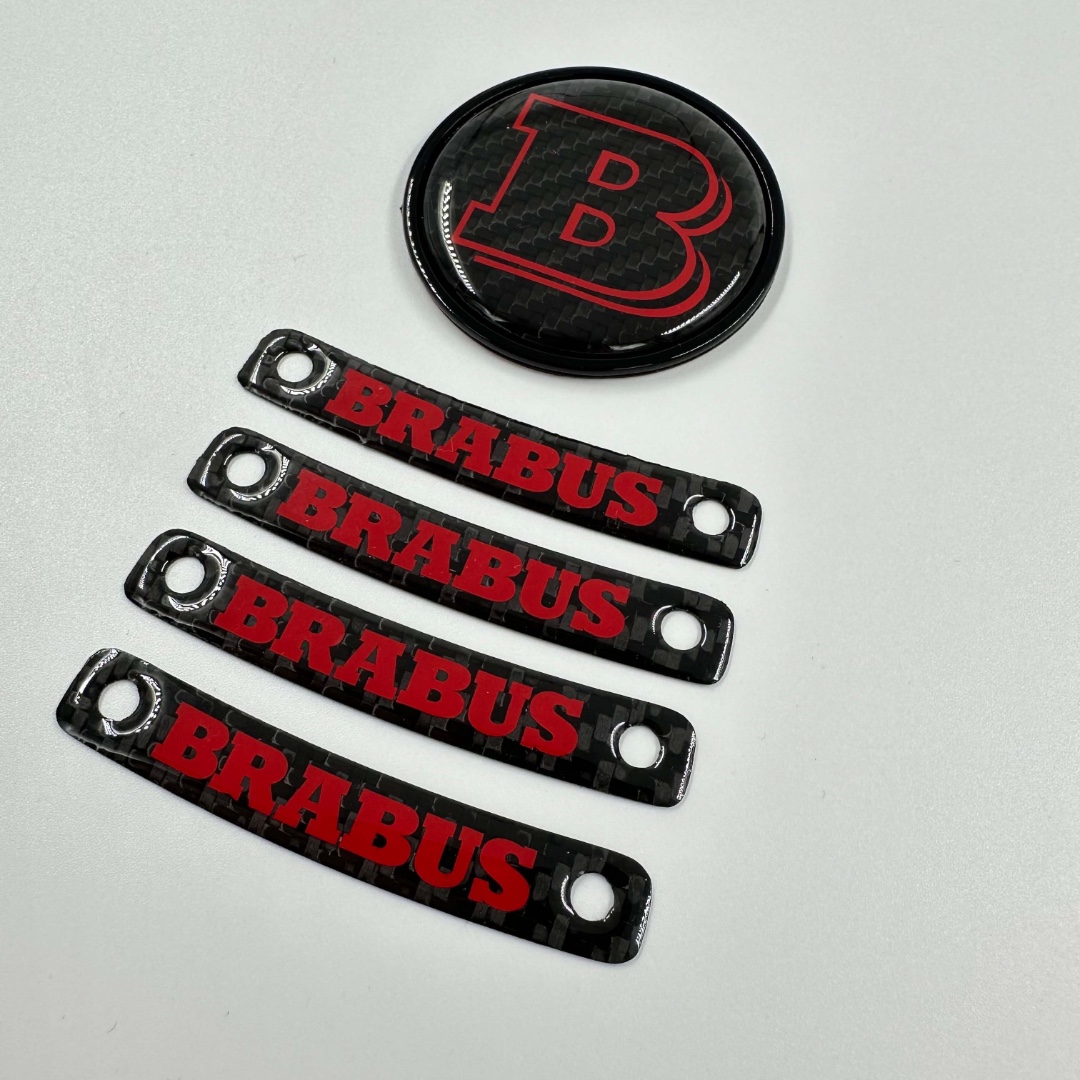 Brabus RED Badge Logo Emblem Set for Mercedes-Benz W463A W464 G-Class