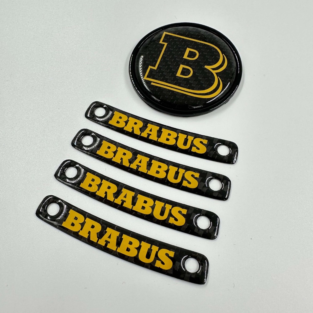 Brabus Yellow Badge Logo Emblem Set for Mercedes-Benz W463A W464 G-Class