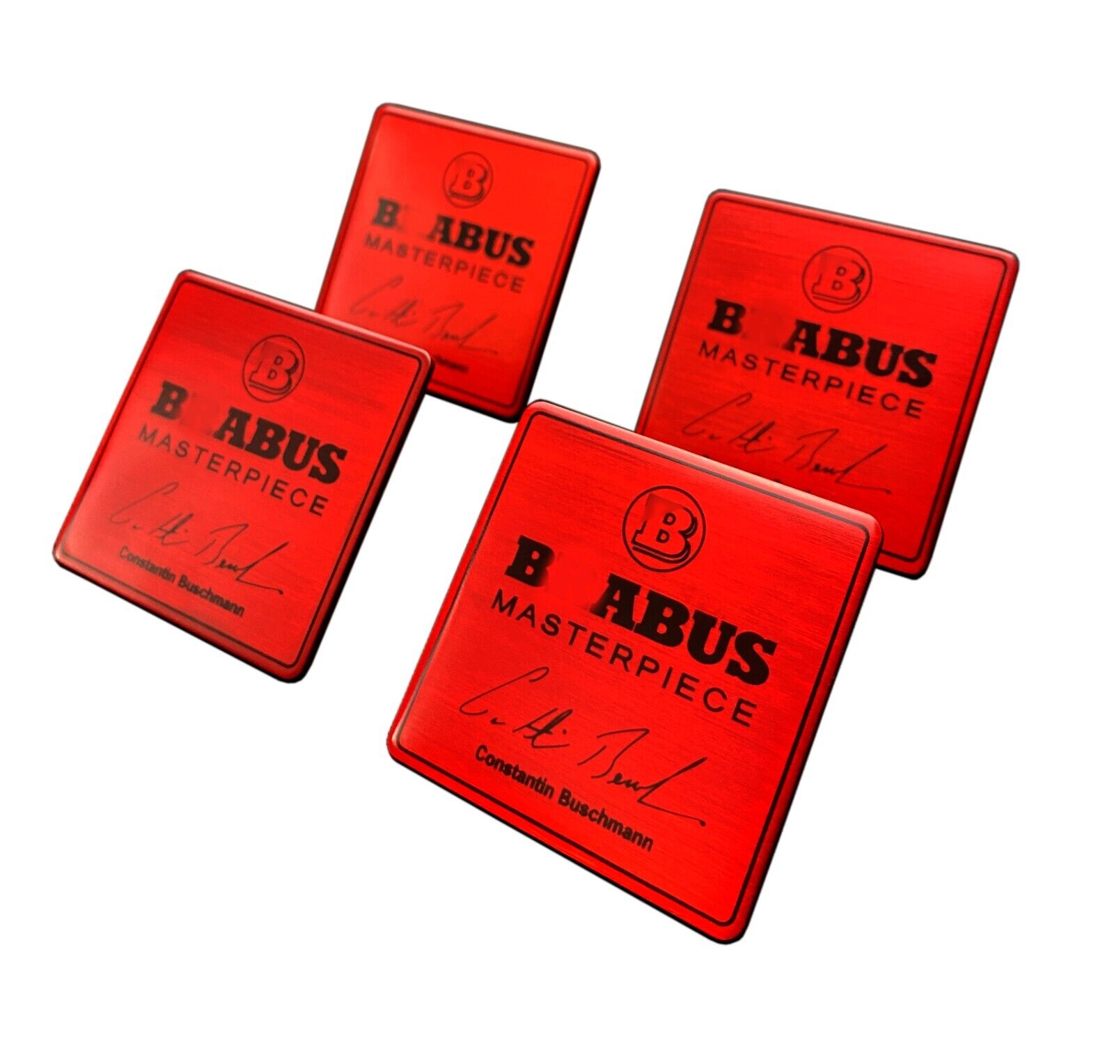 Brabus Red Masterpiece Seat Metal Emblems Set 4 pcs Mercedes-Benz W463A G-Class