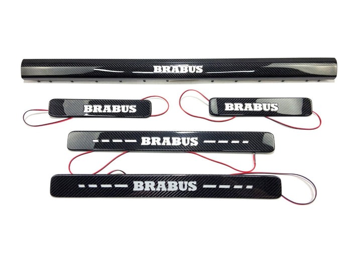 Nakładki na progi karbonowe Mercedes-Benz W465 202+4 G-klasa styl Brabus 5 szt