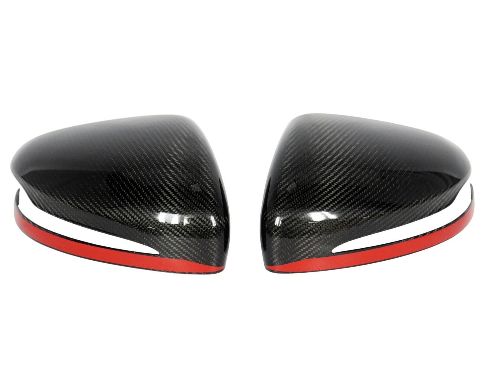 Carbon Fiber Mirror Covers Red Stripe for Mercedes-Benz G-Class W463A