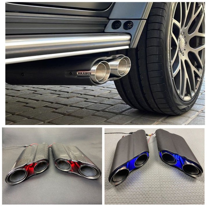 s Carbon Exhaust Pipe Tips Rocket Edition