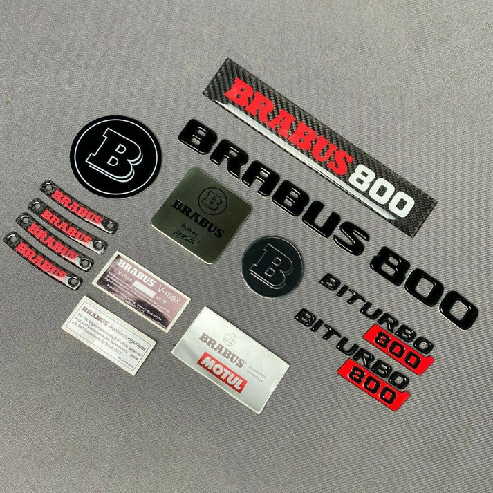 Mercedes G GT S E C Brabus 800 Badges Stickers Emblems Logo 36 pcs Set