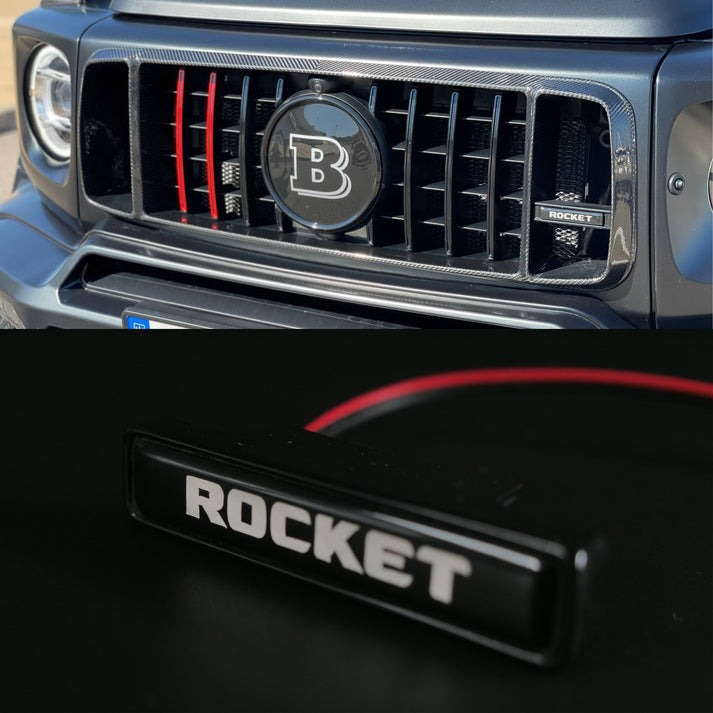 Rocket LED Grill White Badge Grille Emblem Logo for Mercedes W463A G Wagon G63 G500 G55