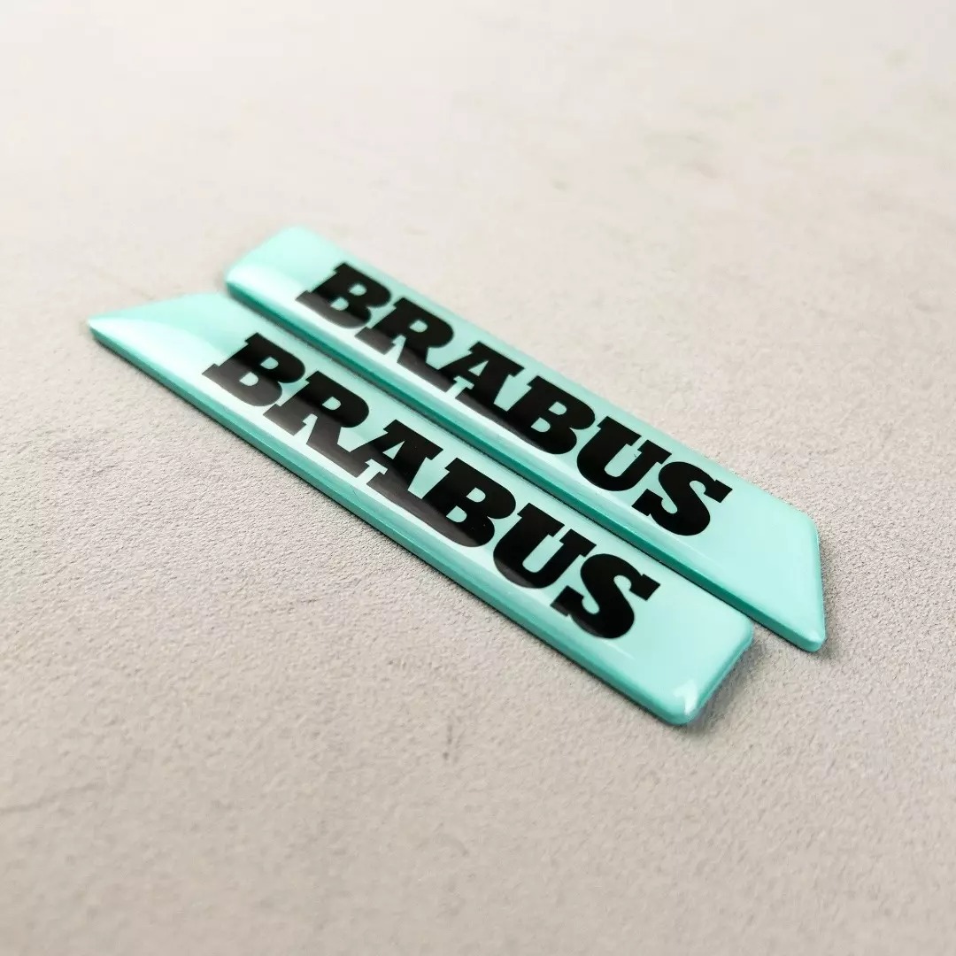 Brabus Tiffany Blue Fender Emblems Side Moldings Inserts for Mercedes W463A G-Class