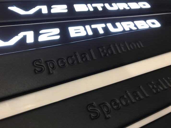 W222 Scuff Plates Brabus LED Stainless Steel Door Sills made for S-Class