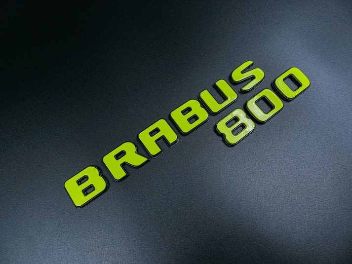 Brabus 800 Lime Green Badges Emblems Set for Mercedes-Benz W463 W463A W464