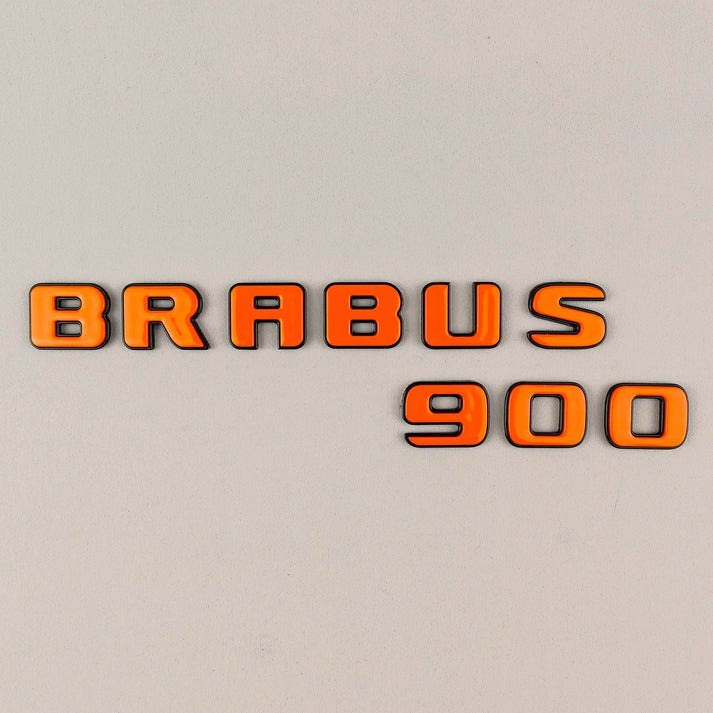 Brabus 900 Orange Badges Emblems Set for Mercedes-Benz W463 W463A W464