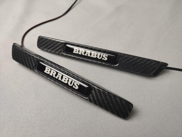 Carbon Fiber Brabus Widestar LED Fender Side Insertions for Mercedes-Benz G-Class W463 2pcs Set