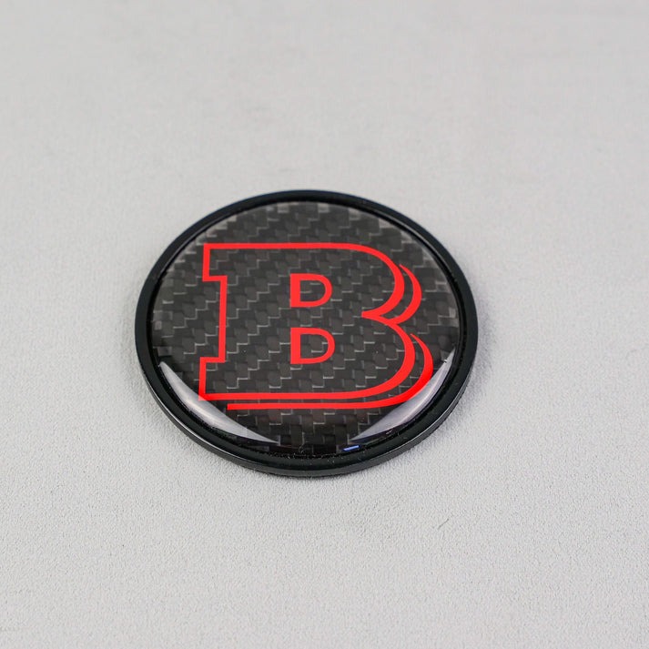 Metal Carbon Red Brabus Badge Logo Emblem 55mm for Hood Trunk Mercedes-Benz G-Wagon G-Class W463 W463A