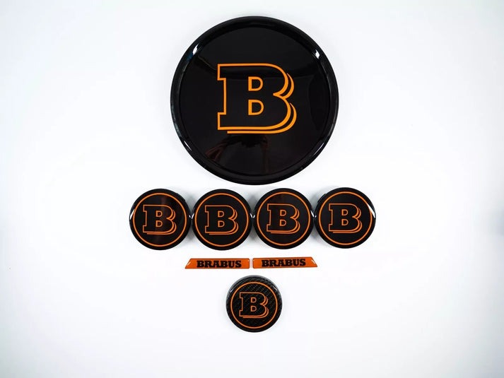 Orange Set of Badges Emblems for Mercedes G Wagon GLE GLS 2019+