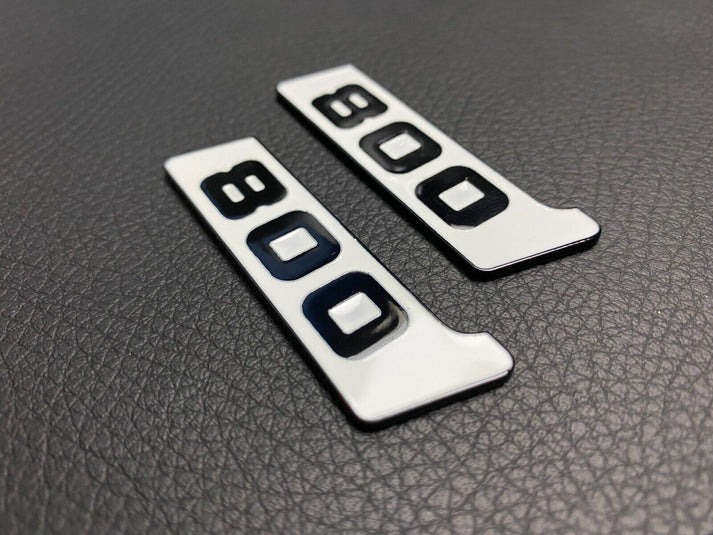 Superwhite Fender Emblems 800 Logo Badges for Mercedes-Benz W463 W463A G-Class