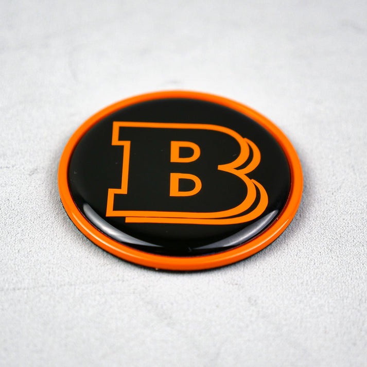 Hood Scoop Metal Badge Orange Brabus Emblem 55 mm for Mercedes-Benz G-Class W463 W463A