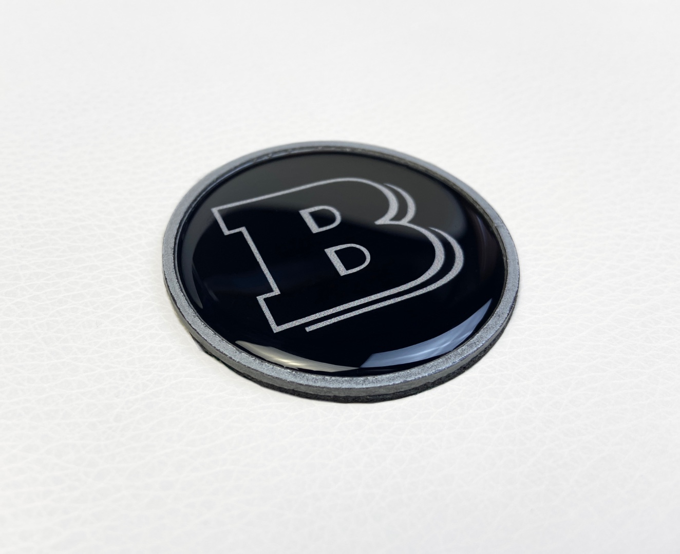 Gray Metal Brabus Badge Logo Emblem 55mm for Hood Scoop Trunk Mercedes-Benz G-Wagon G-Class W463