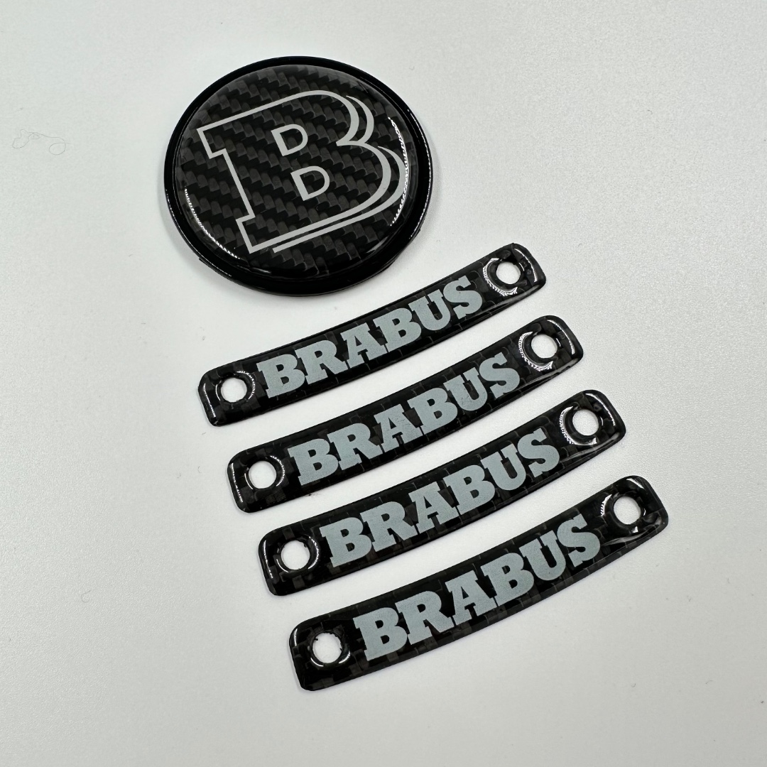 Brabus Grey Badge Logo Emblem Set for Mercedes-Benz W463A W464 G-Class