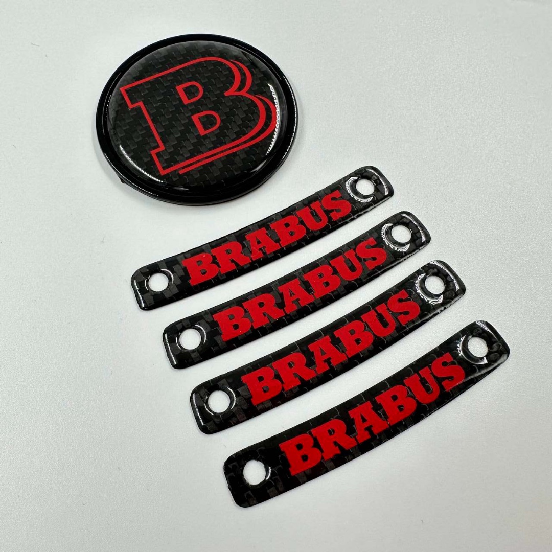 Brabus RED Badge Logo Emblem Set for Mercedes-Benz W463A W464 G-Class