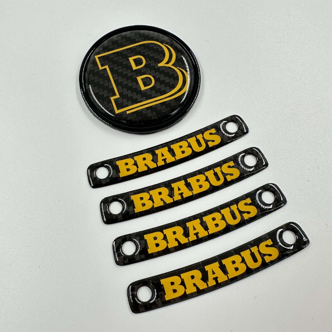 Brabus Yellow Badge Logo Emblem Set for Mercedes-Benz W463A W464 G-Class