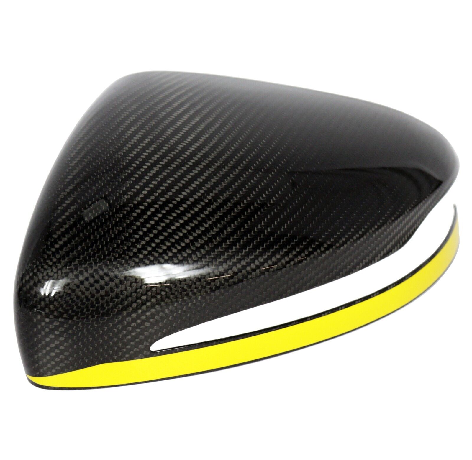 Carbon Fiber Mirror Covers Yellow Stripe for Mercedes-Benz G-Class W463A