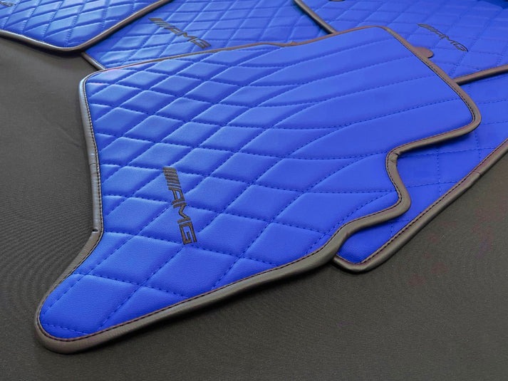 Blue AMG Floor Mats for Mercedes G Wagon W463A W464 G-Class 2018+