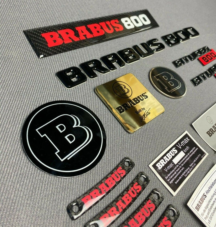 Mercedes G GT S E C Brabus 800 Badges Stickers Emblems Logo 36 pcs Set