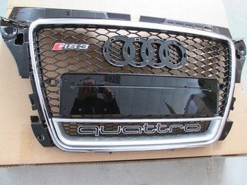 Atrapa grill Audi  A3 8P 2008-2011 po liftingu styl RS3 Chrom Quattro