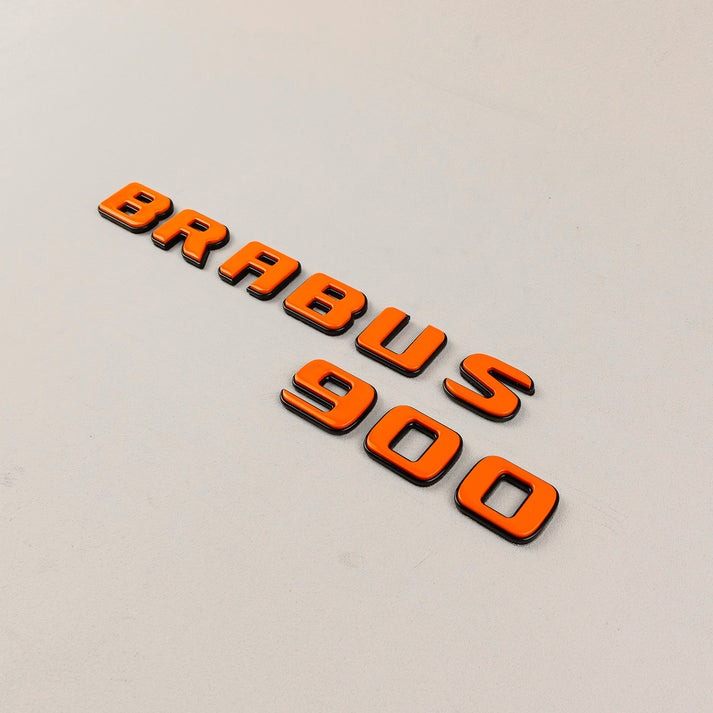 Brabus 900 Orange Badges Emblems Set for Mercedes-Benz W463 W463A W464