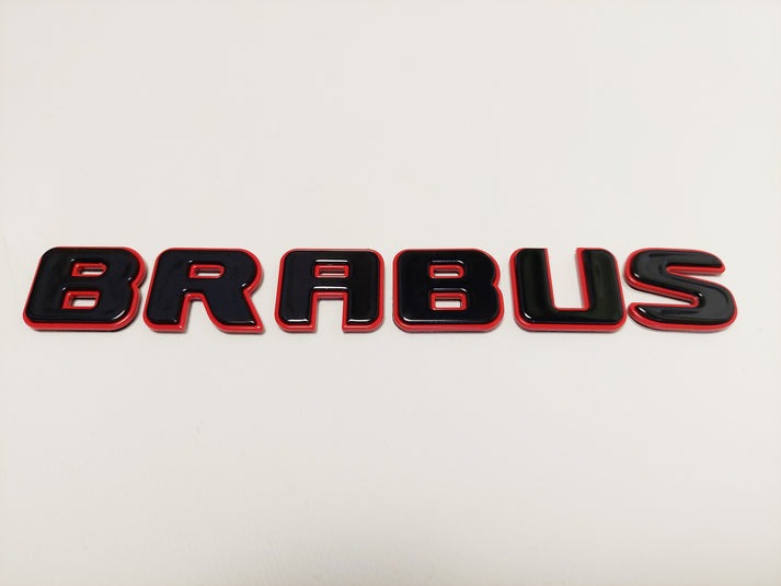 Brabus Rear Emblem Red and Black Badge for Mercedes-Benz Cars