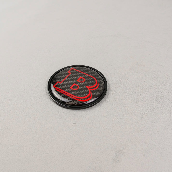 Metal Carbon Red Brabus Badge Logo Emblem 55mm for Hood Trunk Mercedes-Benz G-Wagon G-Class W463 W463A