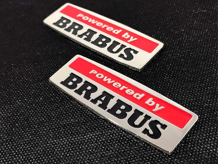 Powered by Brabus Fender Emblem Metal Badge Sticker Logo for Mercedes-Benz W463 G-Class