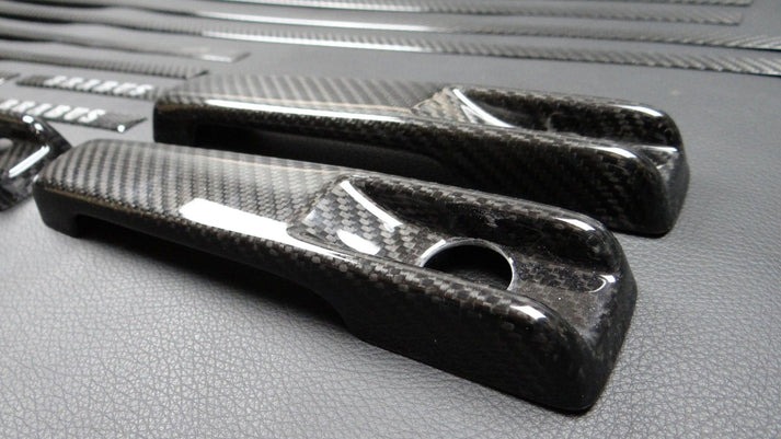 Mercedes-Benz W463 G-Wagon Carbon Fiber Side Molding Inserts + Exterior Door Handle Covers Set