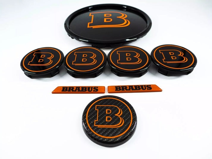 Orange Set of Badges Emblems for Mercedes G Wagon GLE GLS 2019+