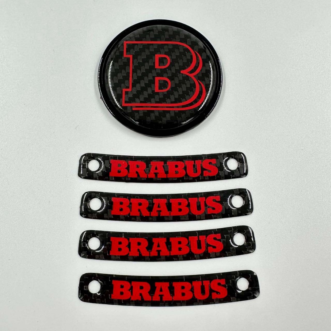 Brabus RED Badge Logo Emblem Set for Mercedes-Benz W463A W464 G-Class