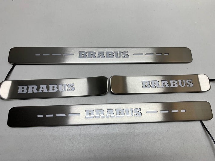 Mercedes-Benz W463A W464 G-Class Brabus Door Sills Yellow LED Scuff Plates