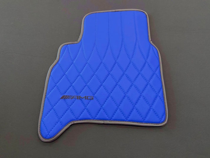 Blue AMG Floor Mats for Mercedes G Wagon W463A W464 G-Class 2018+