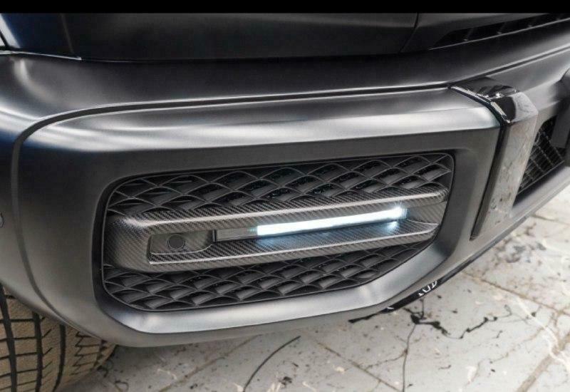 AMG Carbon Fiber LED Front Bumper Attachments for Mercedes-Benz G-Class W463A