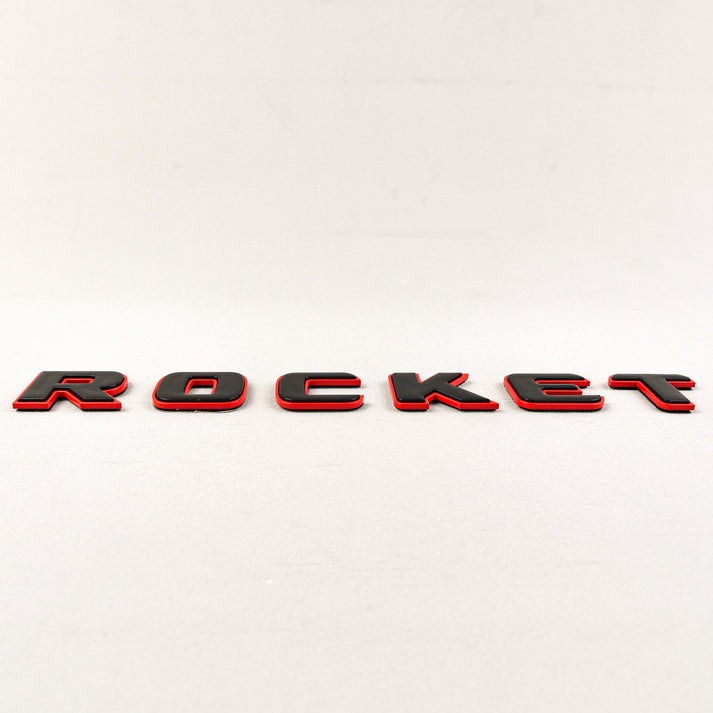 Brabus Rocket Rear Emblem Black with Red Metal Badge for Mercedes-Benz Cars