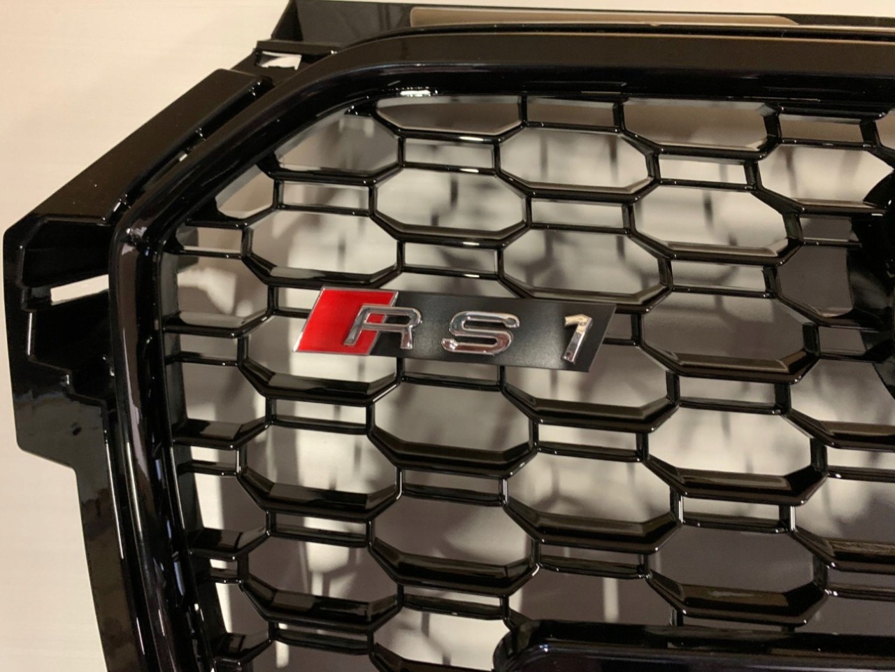 Grille for Audi A1 2015-2018 facelift in RS1 Black Quattro style